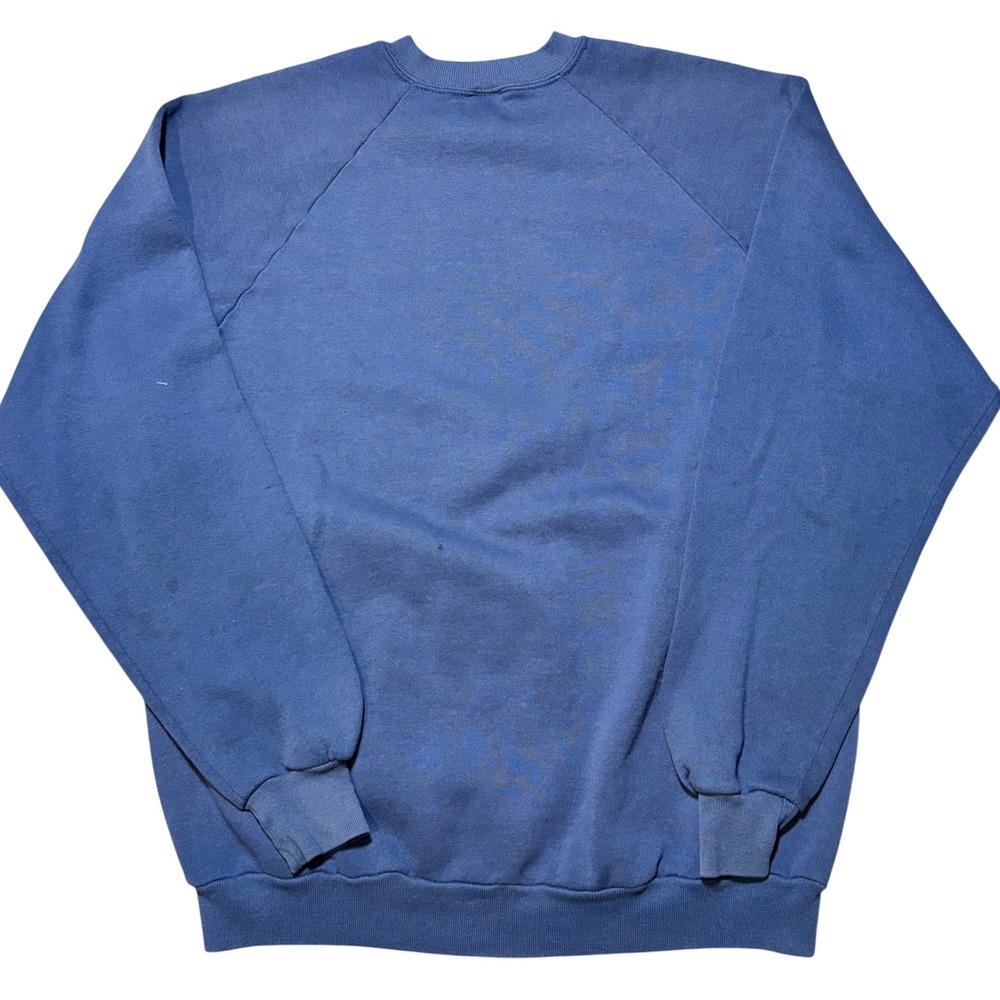 Vintage Snowy Owl Sweatshirt XL Blue Vintage Graphic Raglan Jerzees  USA  90s - Picture 4 of 10